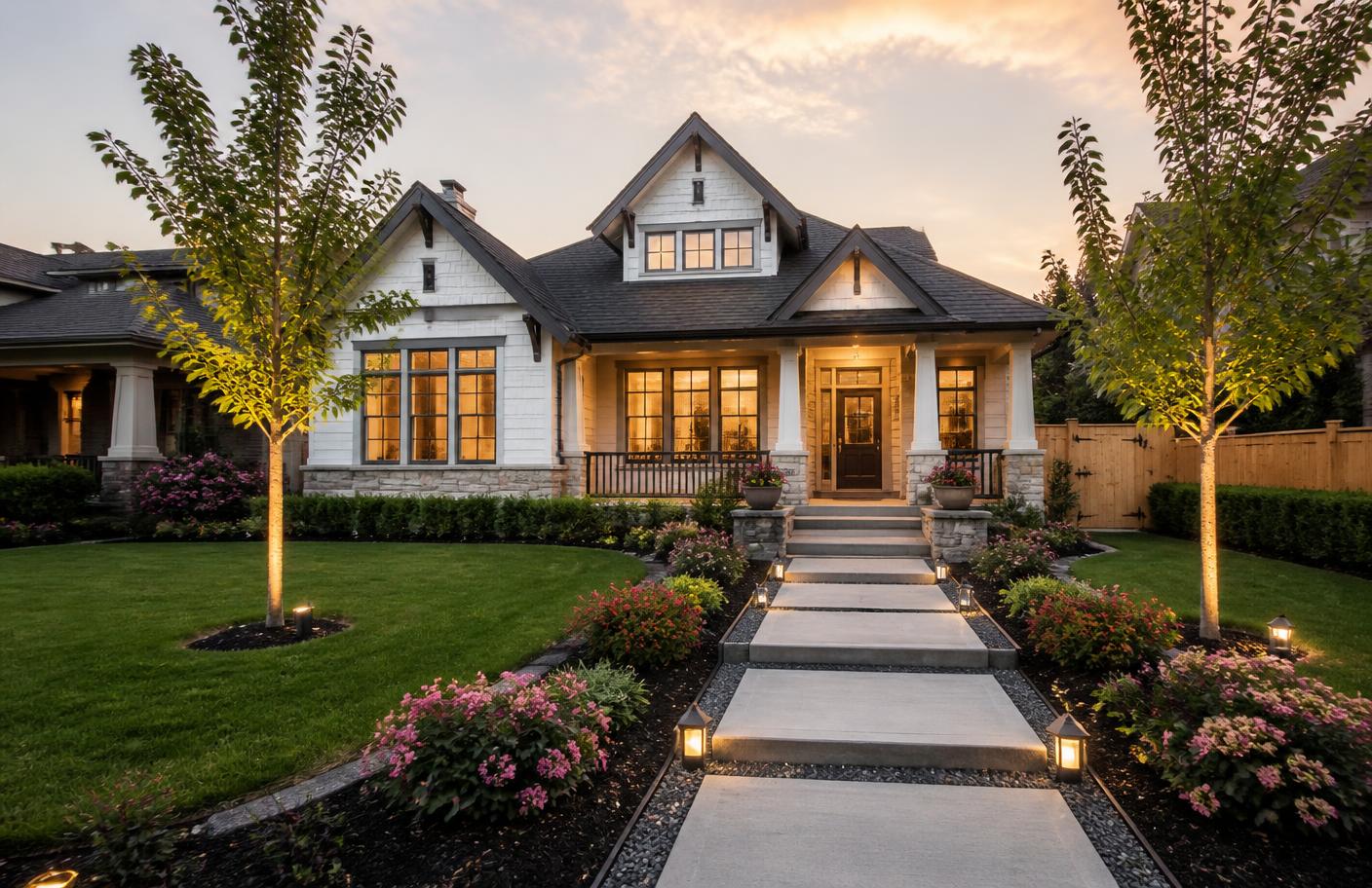 Front yard curb appeal — Plano after transformation